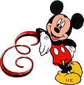 Alfabeto de Mickey Mouse recostado E.