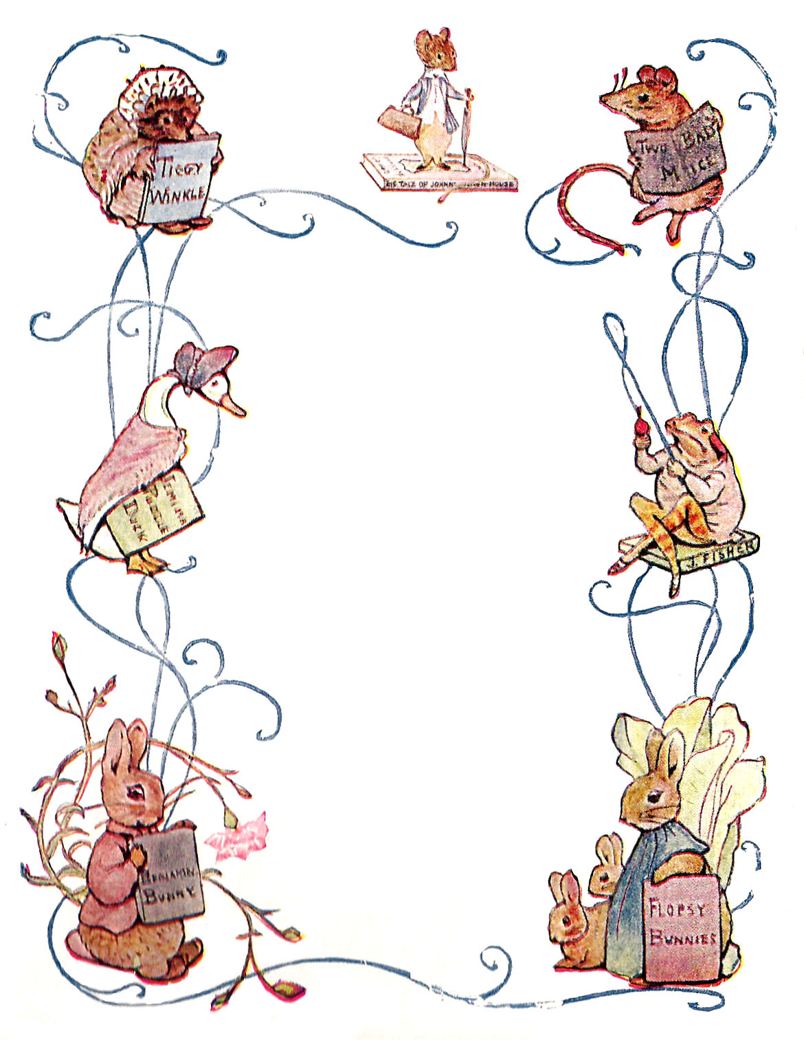 Antique Images Beatrix Potter Animal Character Digital Frames Rabbits Antique Images Beatrix Potter Animal Character Digital Frames Rabbits