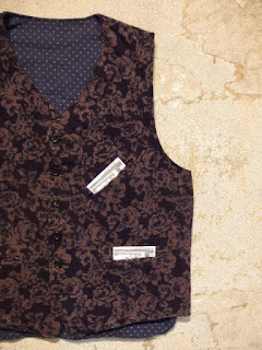Engineered Garments "Reversible Vest - Floral Printed Flannel/Brushed Polka Dot Twill" Fall/Winter 2015 SUNRISE MARKET