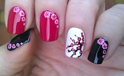 nail cherry blossom toothpick nails