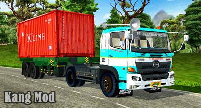 [UPDATE] MOD BUSSID Truck Hino 500 Trailer Kontainer 20ft