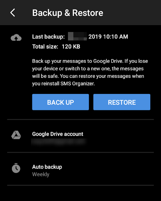 Android SMS Backup