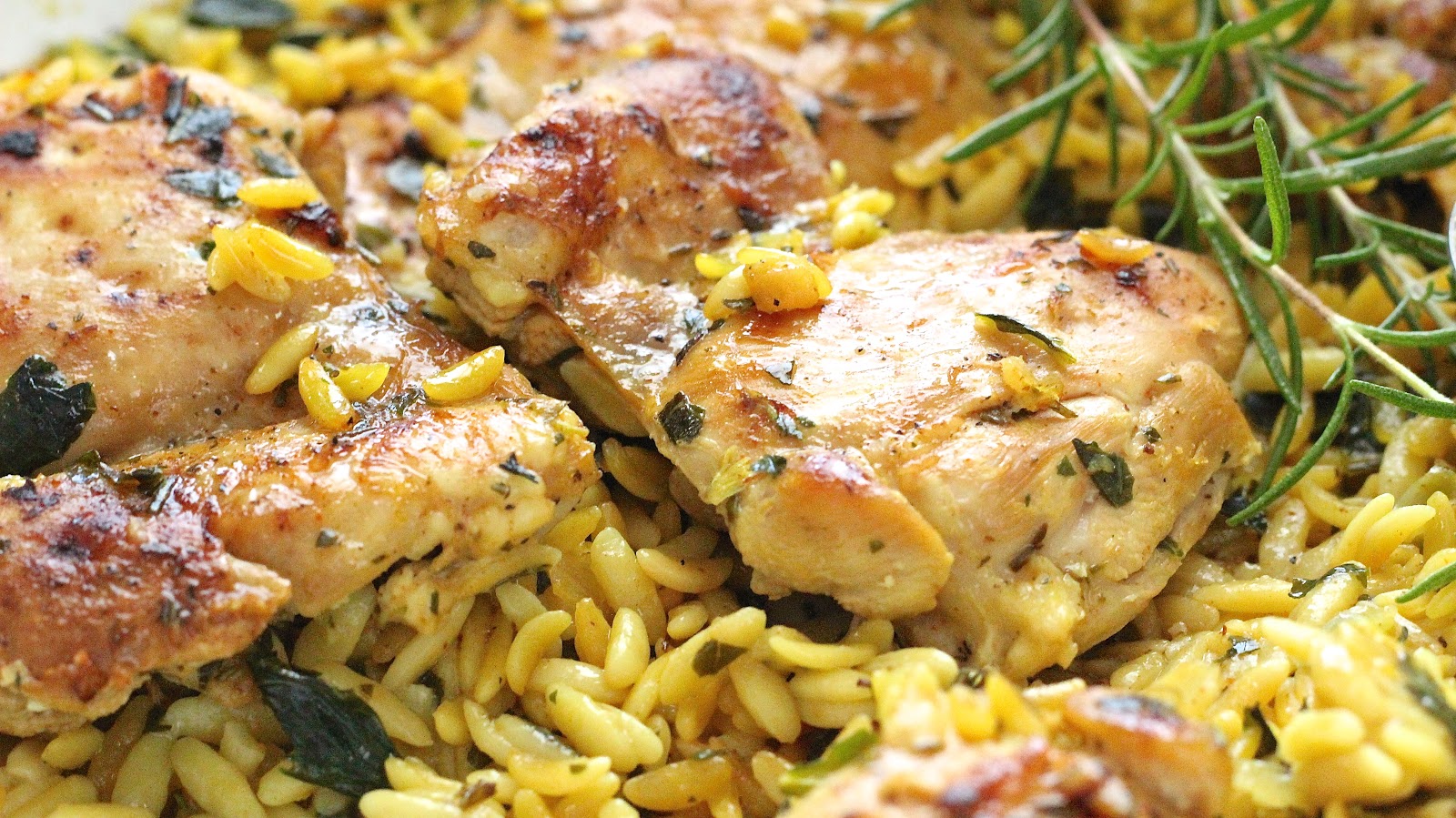GARLIC ROSEMARY CHICKEN WITH LEMONY ORZO In Good Flavor Great