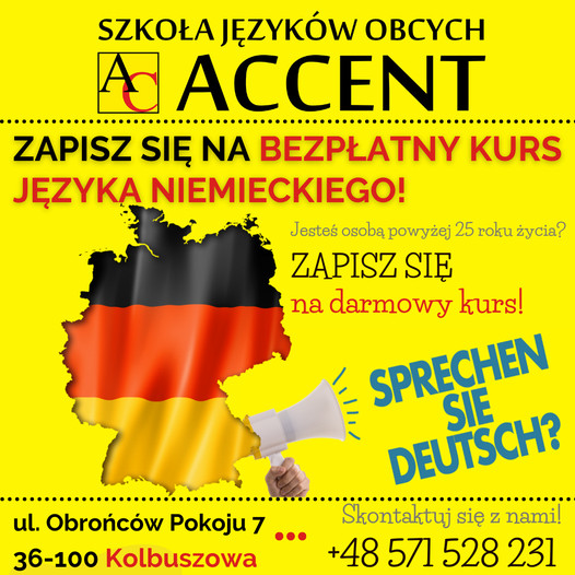 Bezpłatny kurs języka niemieckiego w Kolbuszowej