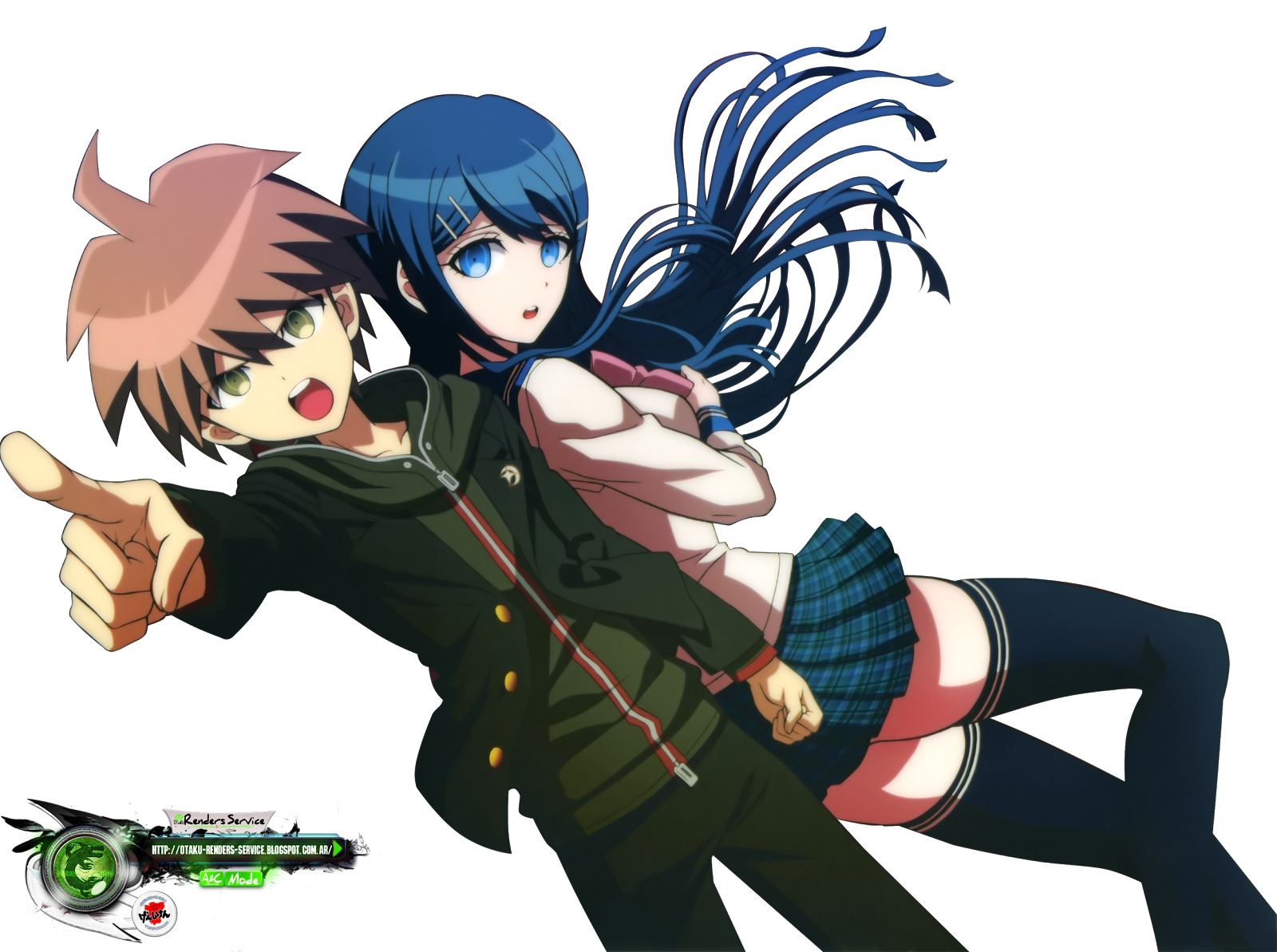 Danganronpa:Makoto Naegi+Sayaka Kakoiii HD Render