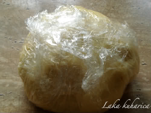 dough ball in clingfilm