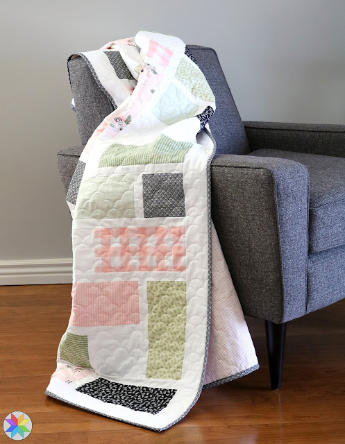 Grandstand quilt pattern by Andy of A Bright Corner from the book Fresh Fat Quarter Quilts - fabrics are Modern Farmhouse from Riley Blake Designs