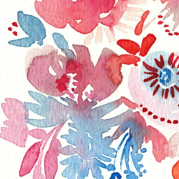 Original Sea-Inspired Watercolor Flower Painting by Elise Engh