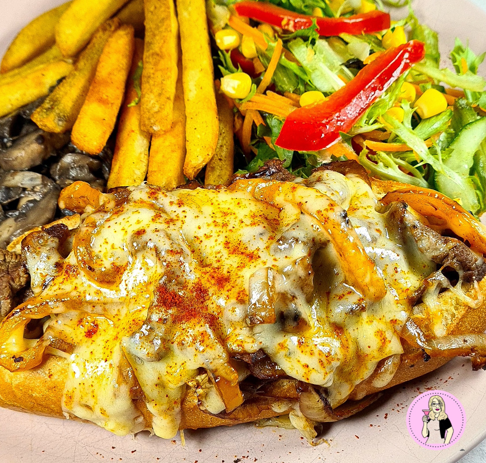 Philly Cheesesteak Sandwich Recipe Slimming Friendly Sugar Pink