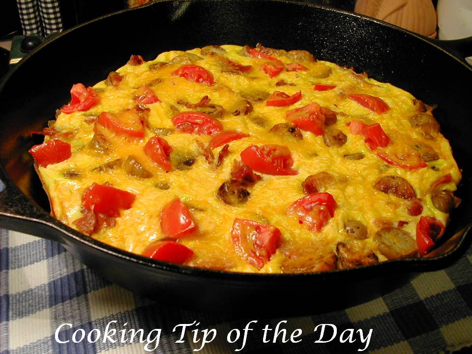 Cooking Tip of the Day Potato Bacon and Tomato Frittata
