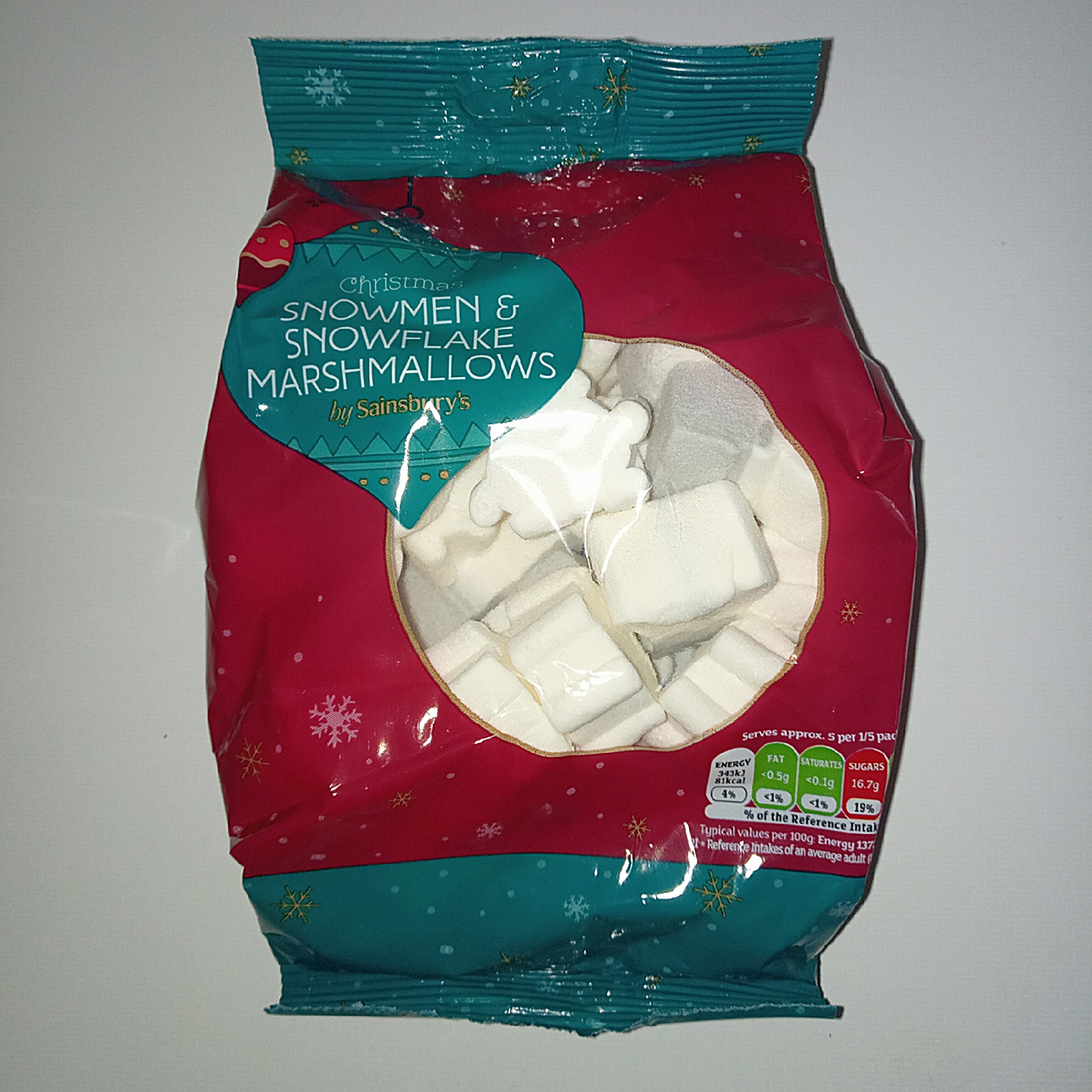Supersupergirl's Food Reviews Sainsburys Snowmen and snowflake marshmallows