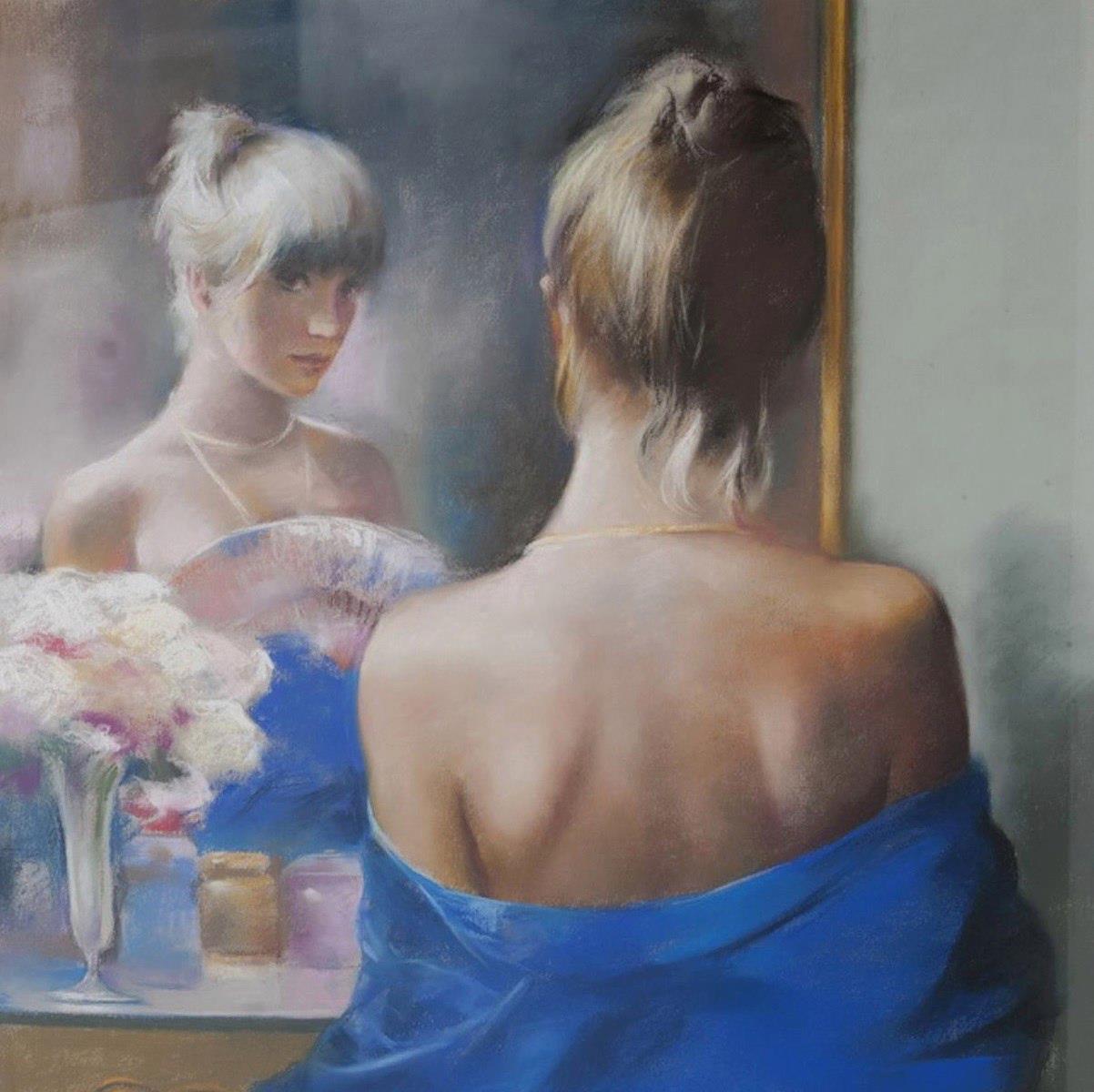 Картина зеркало. Испанский художник Domingo Alvarez Gomez. Испанский художник dimingoalvarezgomez. Отражение в зеркале живопись. Перед зеркалом живопись.