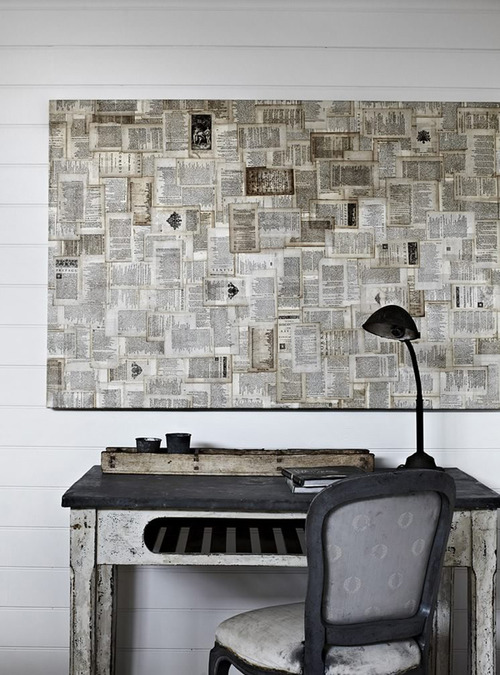 newspaper wall art crafts and arts ideas