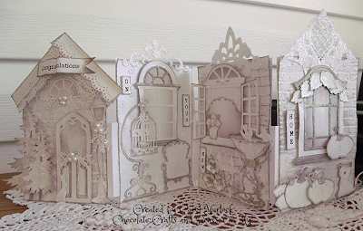 Chocolate Crafts and Bears, Oh My: CottageCutz Shabby Chic New Home Card