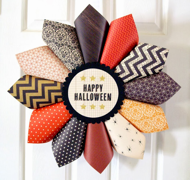 halloween paper wreath american crafts
