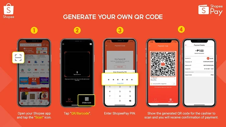 ShopeePay's In-Store Payments for select Lifestyle Brands: Partner merchant scans user’s QR code