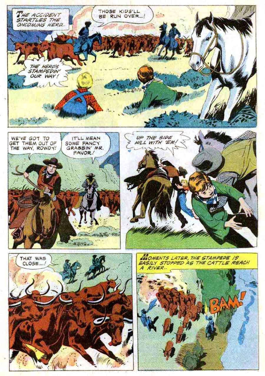 Rawhide / Four Color Comics #1097 dell tv western comic book page art by Russ Manning