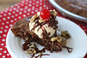 Brownie Sundae Pie recipe from Served Up With Love