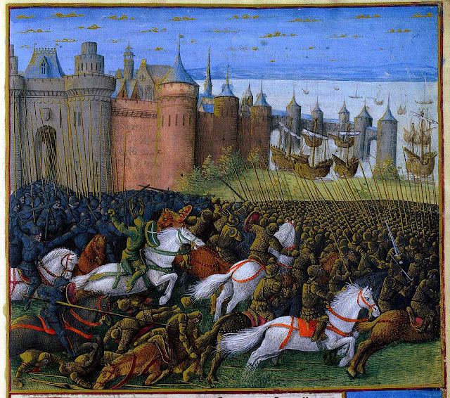 Batalha de Tiro, 1187. 'Les Passages d'Outremer'. Foto Wikipedia