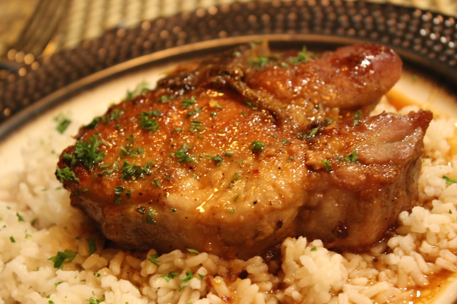 Front Range Fork And Cork Garlic Brown Sugar Pork Chops And The Chap Stick