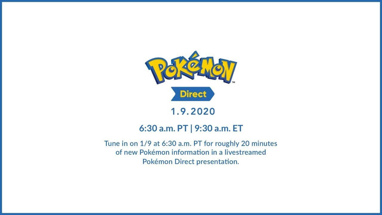 Pokémon Direct Anunciado para 09 de Janeiro