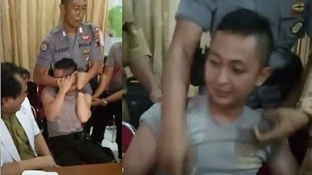 Videonya Viral Bikin Netizen Gemas, Polisi Ini Ketakutan Saat Mau Disuntik