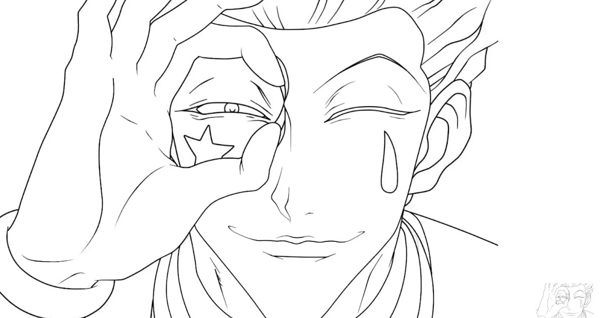 Coloring Page Of Hisoka (HunterXHunter)