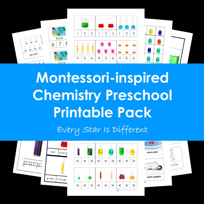 Montessori-inspired Chemistry Preschool Printable Pack