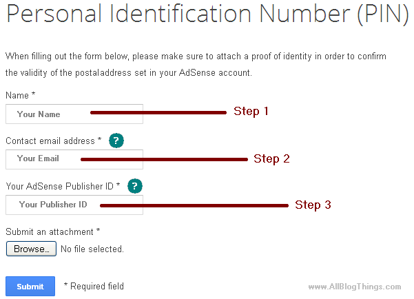 Personal Identification Number (PIN)