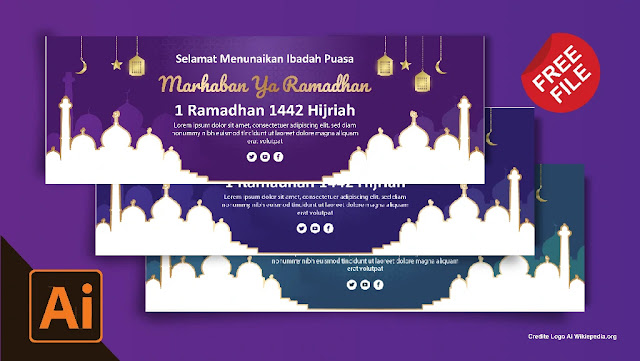 Free Spanduk :  Download 5 Banner Ramadhan 1442 Illustrator Dan Coreldraw Gratis