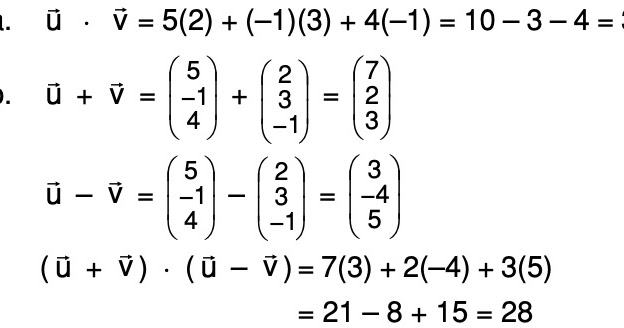 Diketahui Vektor U 5 1 4 Dan V 2 3 1 Tentukan Mas Dayat