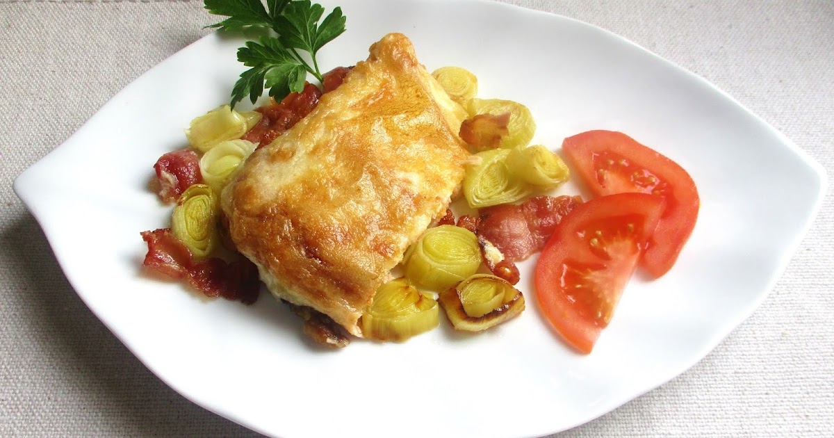 Aquí se cocina Trucha asalmonada gratinada sobre lecho de puerros y bacon