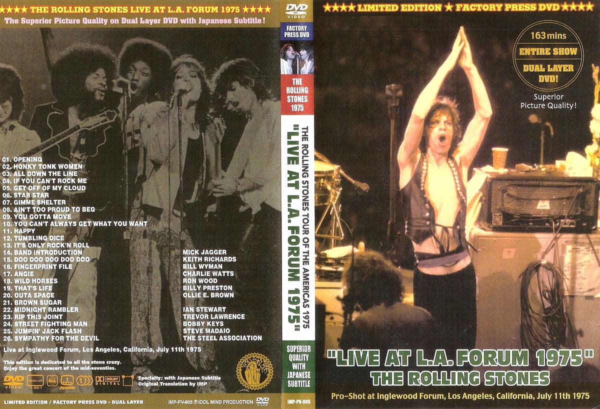 DVD Concert TH Power By Deer 5001 Rolling Stones 1975 Live At L.A