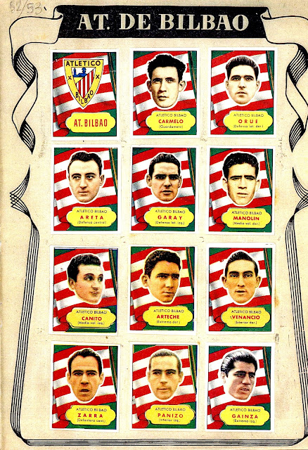 ATLÉTICO DE BILBAO Temporada 195253 Liga de 1ª División, ed. Bruguera