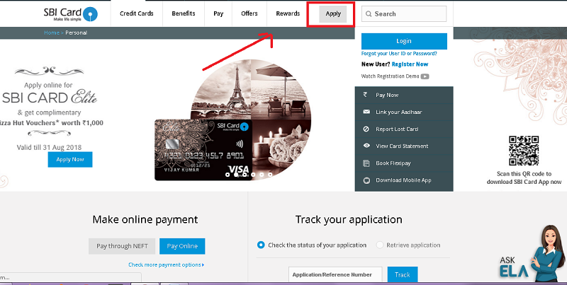 HOW TO APPLY FOR SBI CREDIT CARD ONLINE