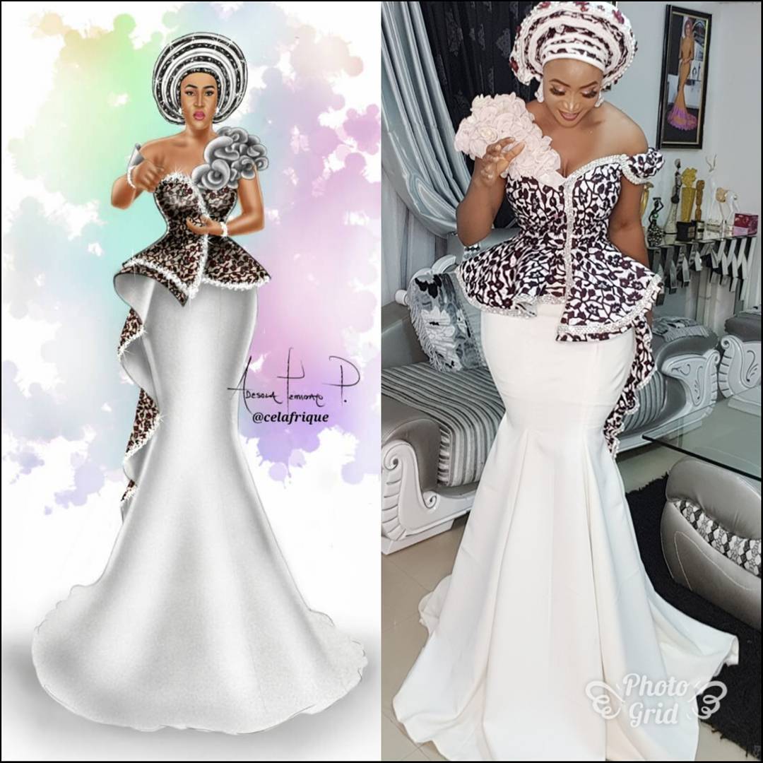 aso ebi wedding dress