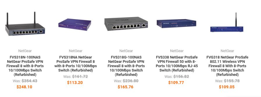 Netgear Prosafe FVS318 Routeur Firewall VPN 8 Tunnels
