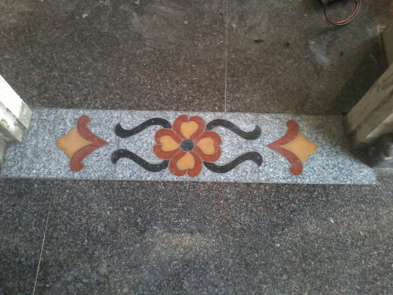 Granite Marble Flooring Designs Door Mat Flowers Design