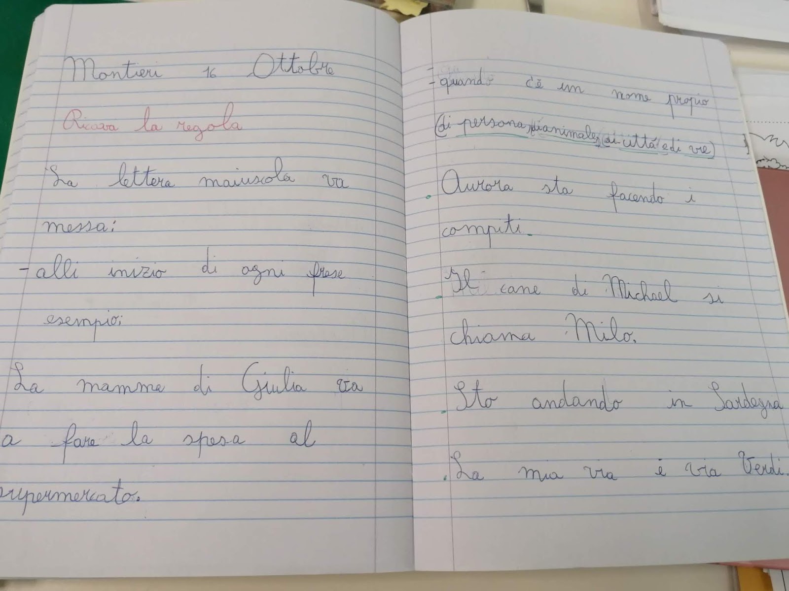 Ogni Formula Deve Iniziare Con La Lettera Maiuscola. SCUOLA PRIMARIA DI MONTIERI (GR): USO DELLA LETTERA MAIUSCOLA-CLASSE TERZA