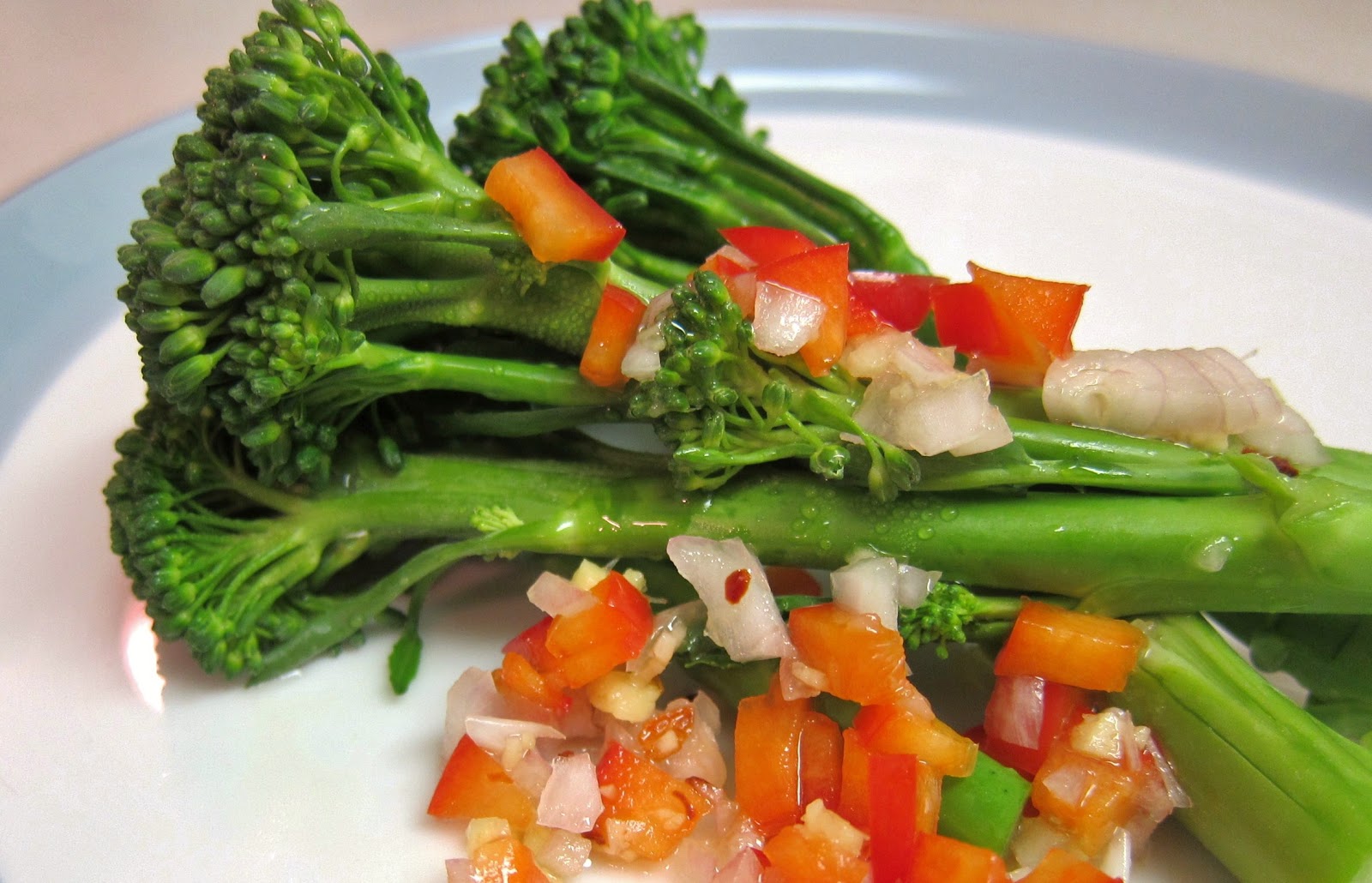 The Vegan Chronicle Broccolini with Pepper Dressing