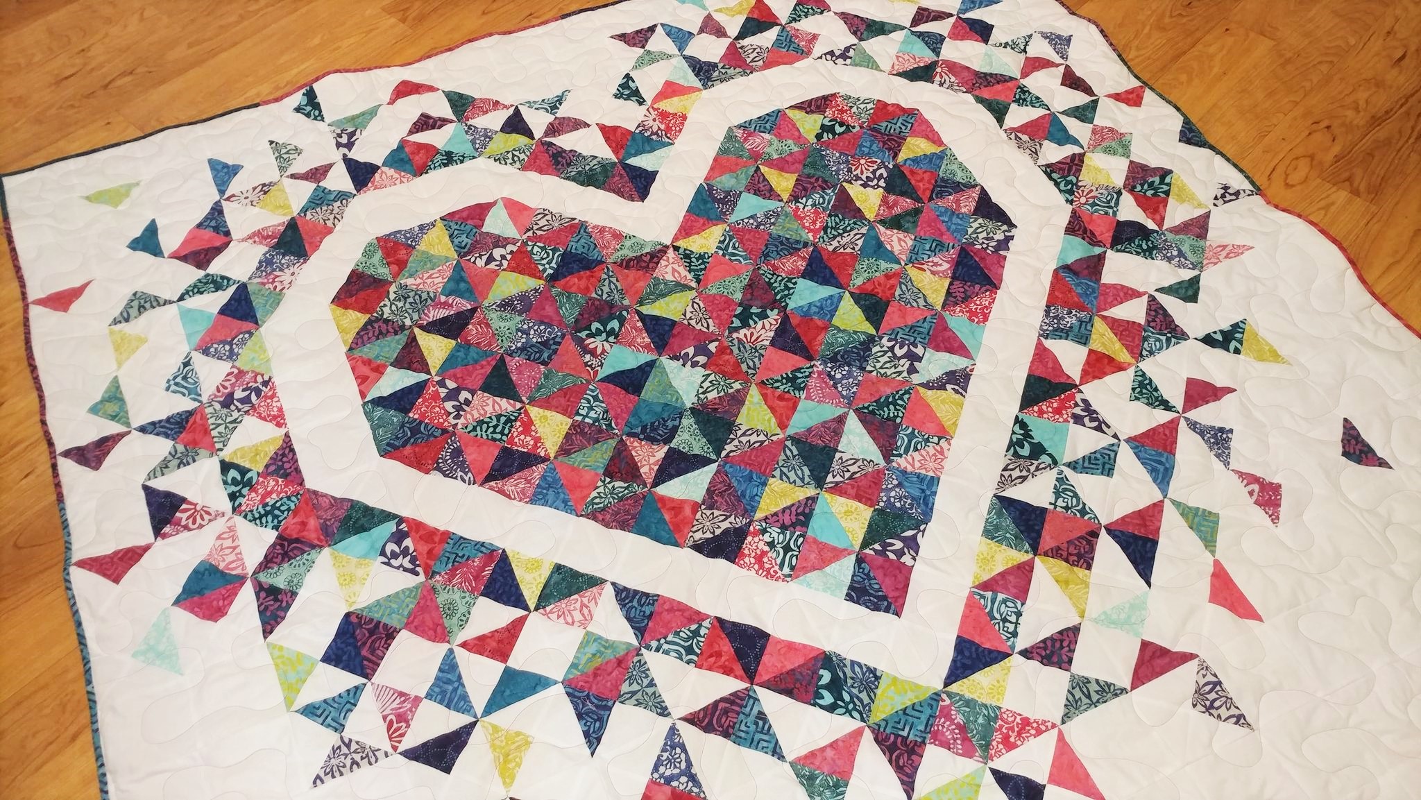 Slice of Pi Quilts Exploding Heart A Finished Quilt