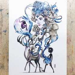 amazing watercolor painting mr editions capricorn jongkie bigcartel illustrations afkomstig van