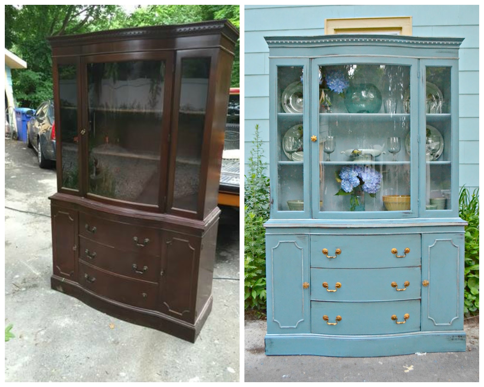Heir and Space An Antique China Hutch in Blue