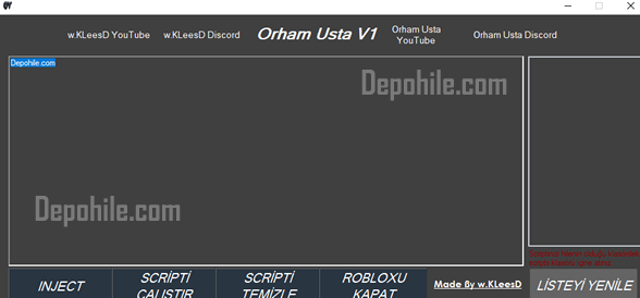 Roblox Orhan Usta Exploit Programı Her Oyun için Script Executor
