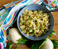 couscous salad with garbanzo beans Couscous salad with garbanzo beans