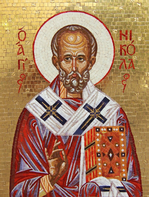 Мозаичная икона Святой Николай