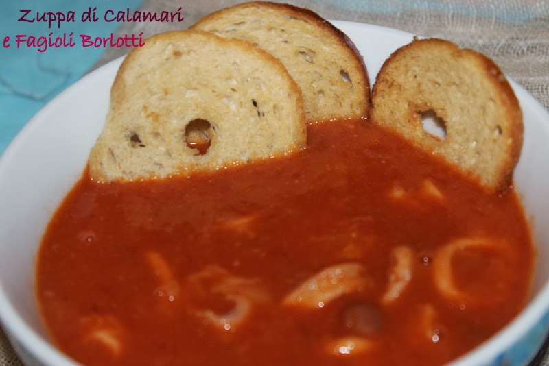 zuppa di calamari e fagioli