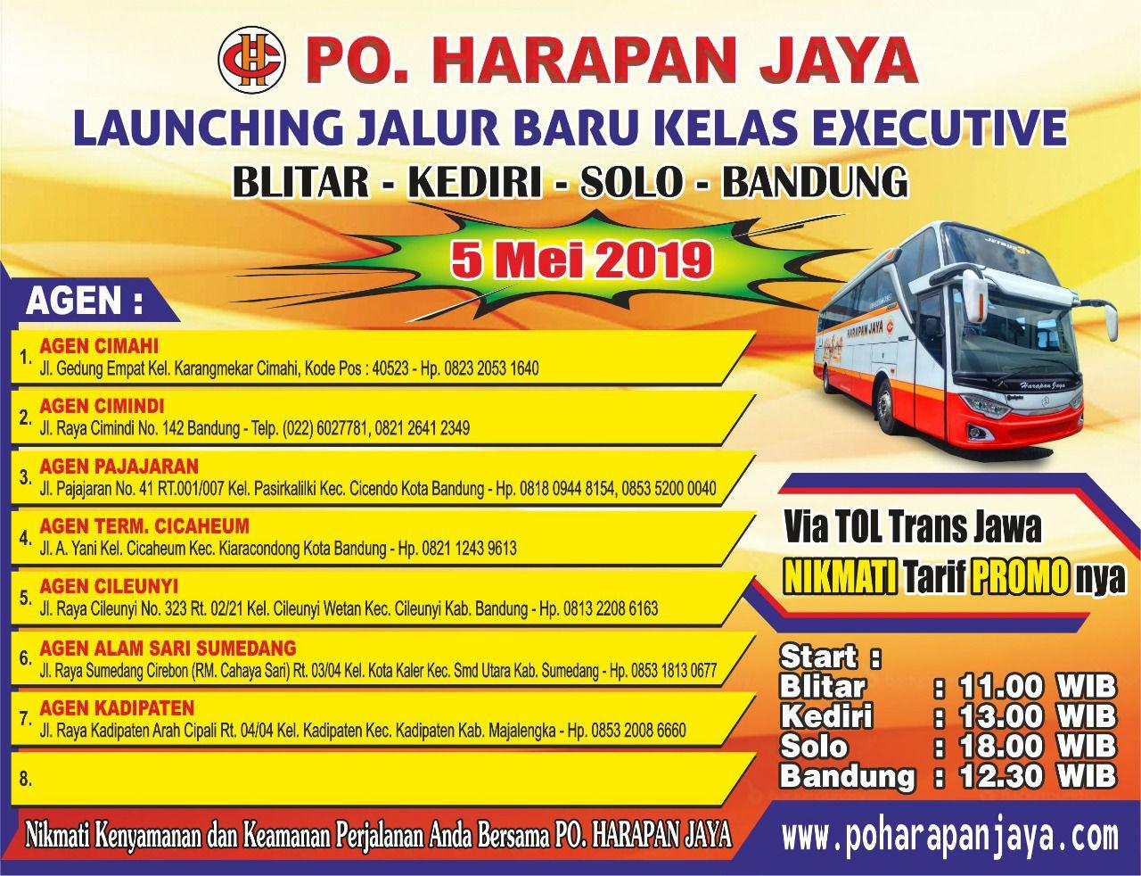 Harga tiket bus harapan jaya 2021