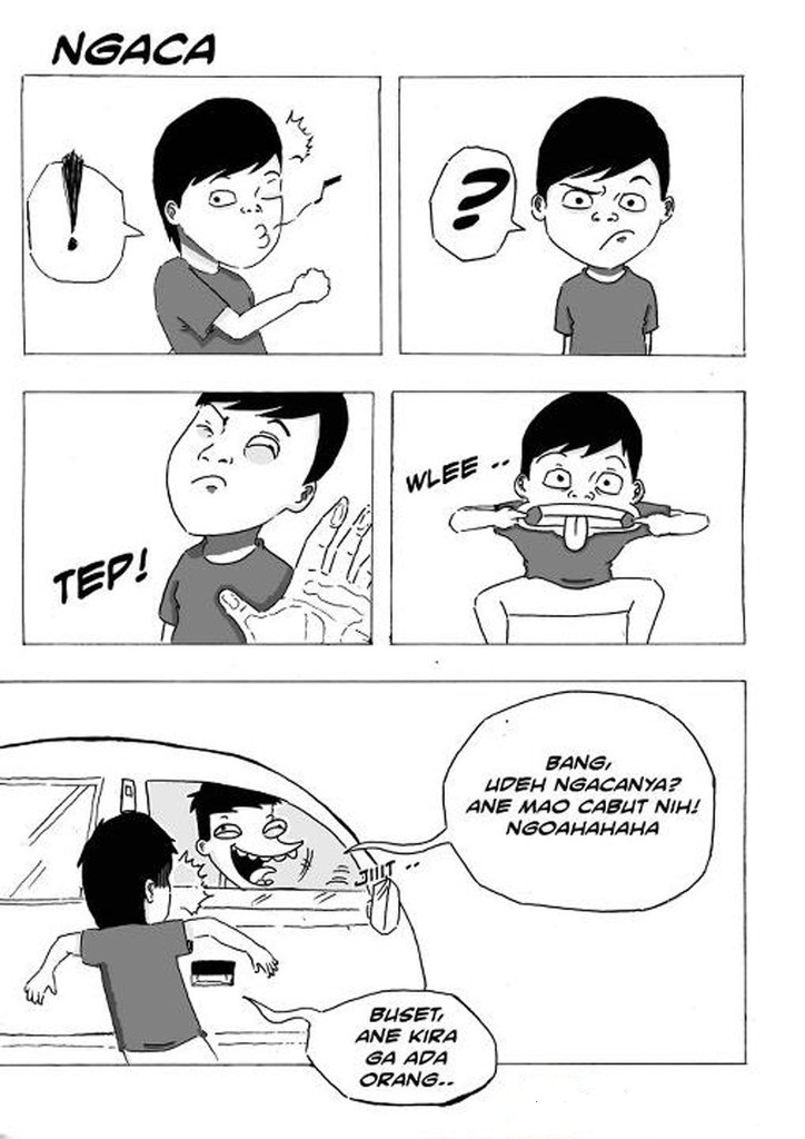 Terlalu Gaya Di Depan Kaca