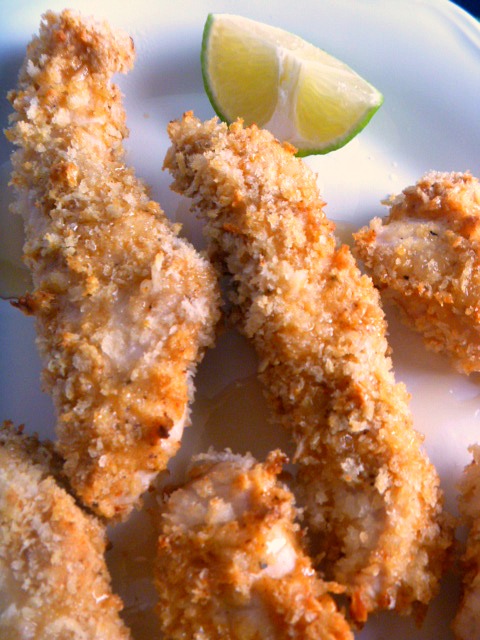 Tender juicy baked chicken strips drizzled with honey and lime make the perfect weeknight dinner. - Slice of Southern